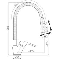 Смеситель для кухни Rav Slezak Sazava SA506.5/13S Серый Хром — фото 10, Смесители для кухни
