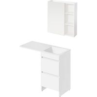 Товар: Тумба с раковиной Orange Sistema 110 R ST-110TUW+RAR Белая глянцевая - фото 13 Тумба с раковиной Orange Sistema 110 R ST-110TUW+RAR Белая глянцевая — фото 13, Тумбы с раковиной