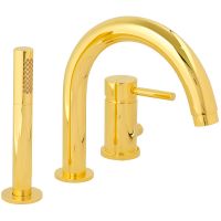 Смеситель на борт ванны Migliore Fortis Gold 27982 Золото — фото 1, Смесители на борт ванны