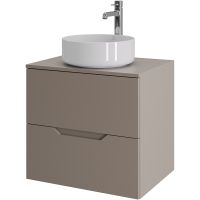 Тумба с раковиной Orange Line 60 Li-60TuLMDF+B09-360W подвесная Латте матовый — фото 1, Тумбы с раковиной