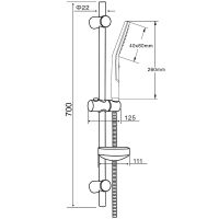 Душевой гарнитур Orange O-Shower OS710cr Хром — фото 4, Душевые гарнитуры на штанге