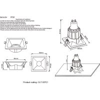 Товар: Встраиваемый светильник Crystal Lux CLT 007C1 BL Черный - фото 3 Встраиваемый светильник Crystal Lux CLT 007C1 BL Черный — фото 3, Точечные светильники