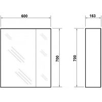 Товар: Зеркальный шкаф Orange Таис Ta-60ZSW Белый глянец - фото 8 Зеркальный шкаф Orange Таис Ta-60ZSW Белый глянец — фото 8, Зеркальные шкафы в ванную
