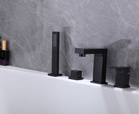 Смеситель на борт ванны Abber Daheim AF8213B Черный матовый — фото 2, Смесители на борт ванны