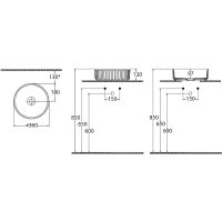 Раковина-чаша Allen Brau Fantasy Line 36 4.11032.IV Айвори — фото 5, Раковины накладные