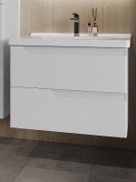 Тумба с раковиной Orange Topline-Milano 80 TP-MR80+RA подвесная Белый глянец — фото 2, Мебель для ванной