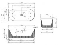 Акриловая ванна Abber 170х80 AB9329-1.7L без гидромассажа — фото 6, Акриловые ванны