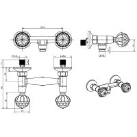 Смеситель для душа Boheme Imperiale Presente 334 Золото — фото 3, Смесители