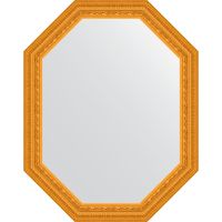 Зеркало Evoform Octagon 74x94 BY 7136 в багетной раме - Сусальное золото 80 мм — фото 1, Мебель для ванной