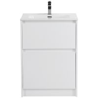 Тумба под раковину BelBagno Kraft 60 KRAFT-600-2C-PIA-BO Bianco Opaco — фото 1, Тумбы под раковину