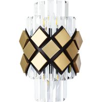 Настенный светильник Artelamp Amelia A1039AP-2BK Прозрачный Золото — фото 1, Светильники