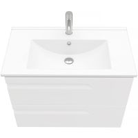 Тумба под раковину Laparet Atlas 80 LA-WCAB-80-122 подвесная Белая матовая — фото 3, Мебель для ванной