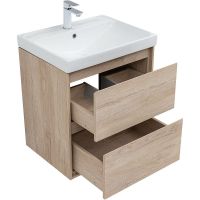 Тумба под раковину Aquanet Милан 60 336382 подвесная Дуб светлый — фото 5, Мебель для ванной