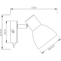 Товар: Настенный светильник Artelamp Falena A3117AP-1WH Белый - фото 4 Настенный светильник Artelamp Falena A3117AP-1WH Белый — фото 4, Светильники