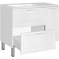 Тумба под раковину Style Line Альба 90 L Люкс Plus ЛС-000010052 Белая — фото 2, Мебель для ванной