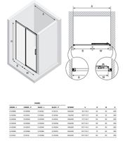 Душевая дверь New Trendy Prime Black 140 L D-0324A профиль Черный стекло прозрачное — фото 9, Душевые двери в нишу