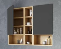 Подвесной шкаф Excellent Tuto 40 L MLEX.0105.400.BLGR Черный Дуб — фото 3, Мебель для ванной