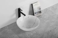 Раковина-чаша Ceruttispa CR3301MMW2 40 10444 Мрамор матовый белый — фото 2, Раковины накладные