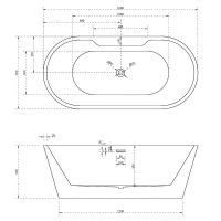 Акриловая ванна Abber AB9299-1.6 160х80 без гидромассажа — фото 4, Акриловые ванны