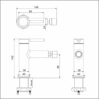 Товар: Смеситель для биде Excellent Pi Arex AREX.1203CR Хром - фото 2 Смеситель для биде Excellent Pi Arex AREX.1203CR Хром — фото 2, Смесители