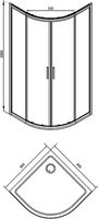 Товар: Душевой уголок Aquanet Practic 90x90 AE10-Q-90x90U-CP 243615 профиль Хром стекло прозрачное с шелкографией - фото 10 Душевой уголок Aquanet Practic 90x90 AE10-Q-90x90U-CP 243615 профиль Хром стекло прозрачное с шелкографией — фото 10, Душевые уголки четверть круга
