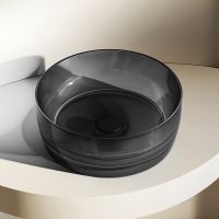 Раковина-чаша Abber Kristall 40 AT2804Onyx Черная — фото 1, Раковины накладные