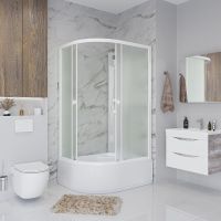 Душевая кабина Niagara Promo 90x80 R P90/80/40R/MT/BK без гидромассажа — фото 1, Душевые кабины