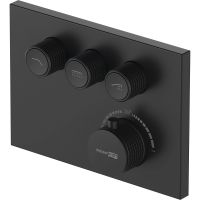 Смеситель для душа WasserKRAFT Elbe 7458 Thermo с термостатом Черный матовый — фото 1, Смесители