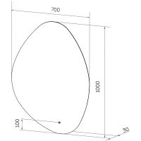 Товар: Зеркало Bellezza Джина 70 4610311020015 с подсветкой с сенсорным выключателем - фото 4 Зеркало Bellezza Джина 70 4610311020015 с подсветкой с сенсорным выключателем — фото 4, Зеркала в ванную комнату