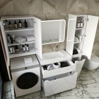 Товар: Тумба под раковину Style Line Марелла 80 Люкс Plus СС-00002402 Белый глянец антискрейтч - фото 5 Тумба под раковину Style Line Марелла 80 Люкс Plus СС-00002402 Белый глянец антискрейтч — фото 5, Мебель для ванной