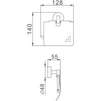 Держатель туалетной бумаги Haiba с крышкой Хром арт-HB1703 — фото 2, Держатели туалетной бумаги