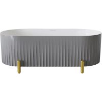 Акриловая ванна Black&White Swan SB310 Grey 170x78 310SBGR Серая матовая Белая глянцевая  без гидромассажа — фото 1, Ванны