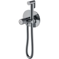 Гигиенический душ со смесителем Boheme Tech 157-SGM Оружейная сталь глянцевая — фото 1, Душевое оборудование. Душевая программа