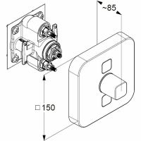 Смеситель для душа Kludi Push 387110538 Хром — фото 2, Смеситель для душа