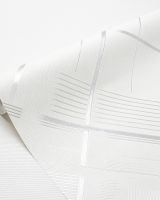 Обои Accento Modern 286891 Винил на флизелине (1,06*10,05) Белый/Серебряный, Геометрия/Абстракция — фото 4, Обои для стен