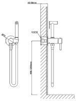 Гигиенический душ со смесителем Vincea VHFW-101CH Хром — фото 3, Гигиенические души