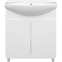 Товар: Тумба с раковиной Misty Чегет 75 УТ000013347 Белая глянцевая - фото 2 Тумба с раковиной Misty Чегет 75 УТ000013347 Белая глянцевая — фото 2, Мебель для ванной