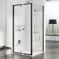 Душевая стенка Ravak Pivot PPS-100 90GA0300Z1 профиль Черный стекло Transparent — фото 2, Боковые стенки