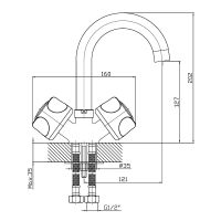 Товар: Смеситель для раковины Orange Classic R M73-011cr Хром - фото 2 Смеситель для раковины Orange Classic R M73-011cr Хром — фото 2, Смесители