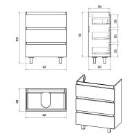 Товар: Тумба с раковиной Brevita Victory 70 УТ000023621 Серый шелк - фото 8 Тумба с раковиной Brevita Victory 70 УТ000023621 Серый шелк — фото 8, Мебель для ванной