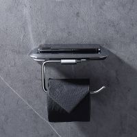 Держатель туалетной бумаги Abber Nord AA1530 с полкой Хром — фото 2, Держатели туалетной бумаги