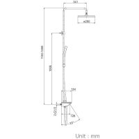 Душевая система Gappo G2495-86 Черная матовая — фото 18, Душевые стойки