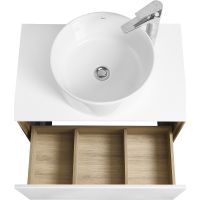 Тумба под раковину Aquaton Либерти 70 1A279801LYC70 подвесная Дуб эльвезия Белая — фото 13, Тумбы под раковину