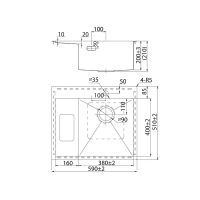 Кухонная мойка Iddis Haze 59 R HAZ59SRi77 Сатин — фото 4, Кухонные мойки
