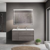 Тумба под раковину BelBagno Kraft 100 R KRAFT-1000-2C-1A-SO-CG-R подвесная Cemento Grigio — фото 10, Мебель для ванной