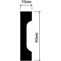 Плинтус HIWOOD W40V1 2000x40x10 мм — фото 2, Плинтуса напольные
