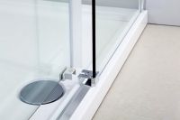 Душевой уголок Black&White Stellar Wind S502 5021010 профиль Серебристый хром стекло прозрачное — фото 4, Душевые уголки