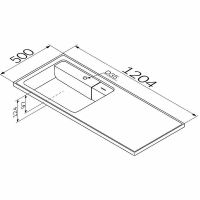 Раковина AM.PM X-Joy 120 L M85AWPL1201WG с местом под стиральную машину Белая — фото 8, Раковины