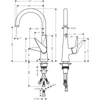 Смеситель для кухни Hansgrohe Talis S 72812000 Хром — фото 6, Смесители для кухни