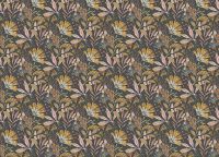 Обои Grandeco Ciara A 63803 Винил на флизелине (0,53*10,05) Черный/Разноцветный, Листья/Цветы — фото 2, Обои для стен